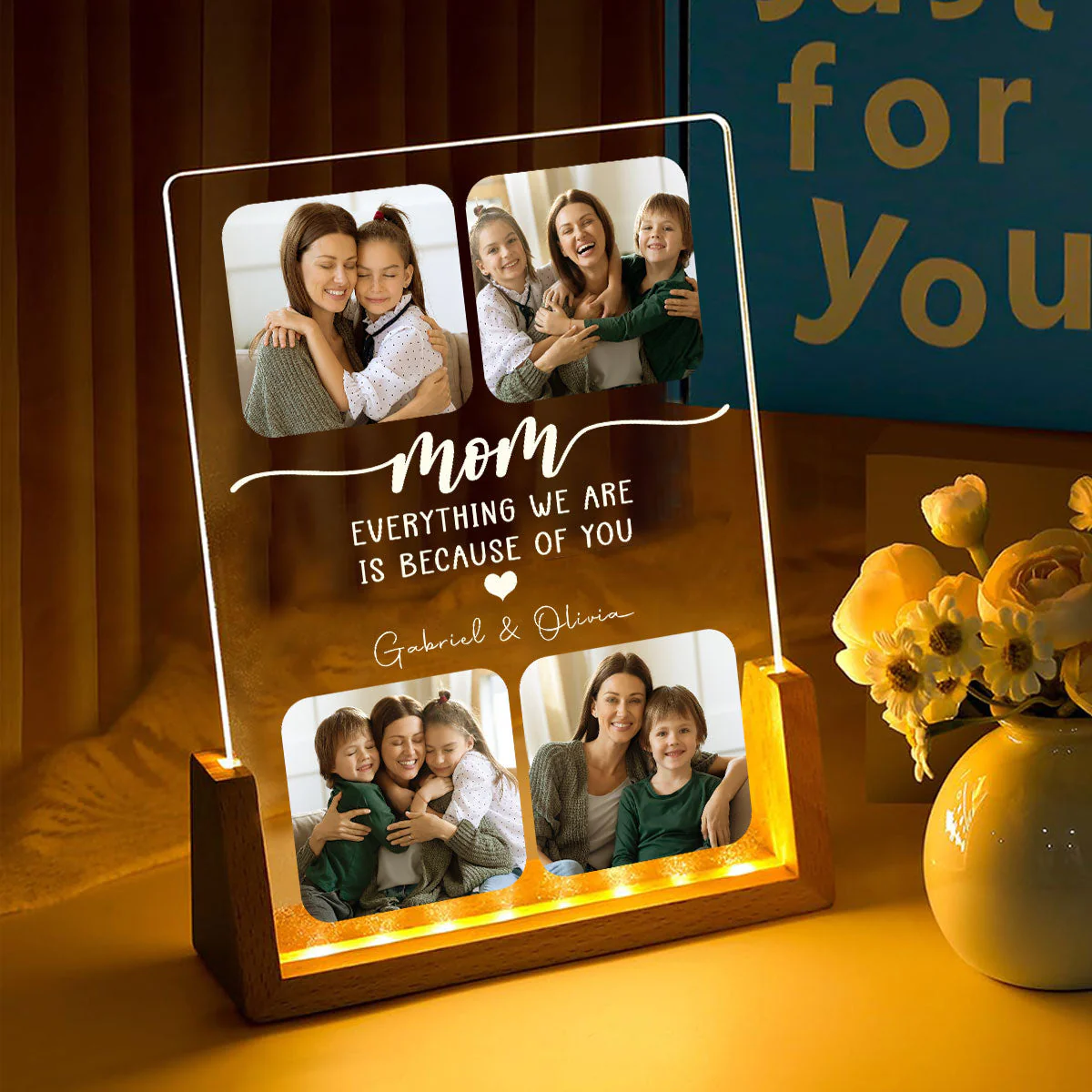Forever Blessed To Have You - Personalized Custom Plaque With Walnut Base - Image 5