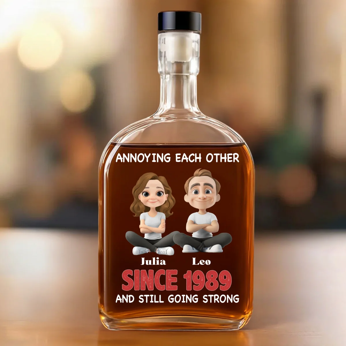 Forever In Love - Personalized Custom Spirits Decanter - Image 7