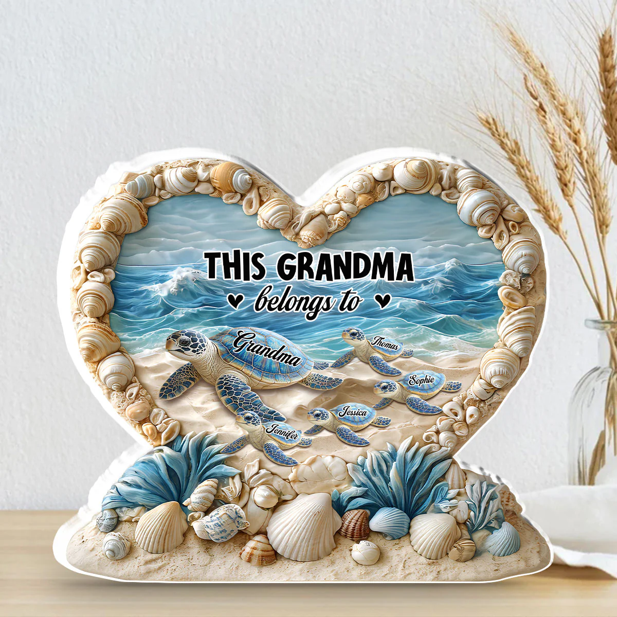 Forever Like The Turtle - Personalized Custom 3D Effect Acrylic Plaque - Image 2