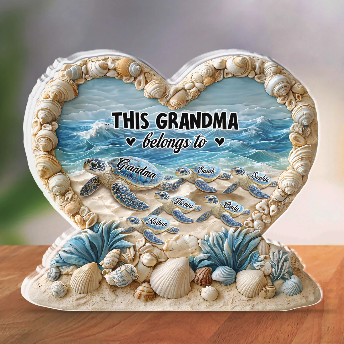 Forever Like The Turtle - Personalized Custom 3D Effect Acrylic Plaque - Image 4
