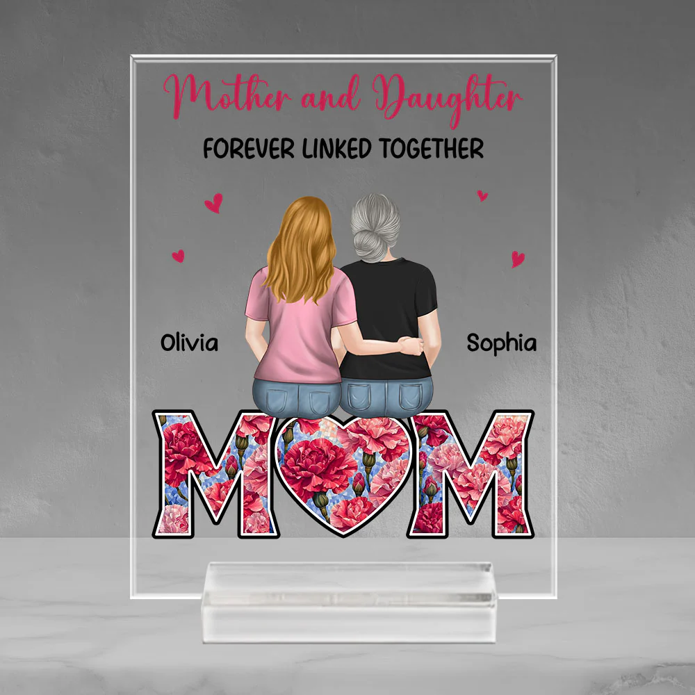 Forever Linked Together - Personalized Custom Acrylic Plaque With Base - Image 3