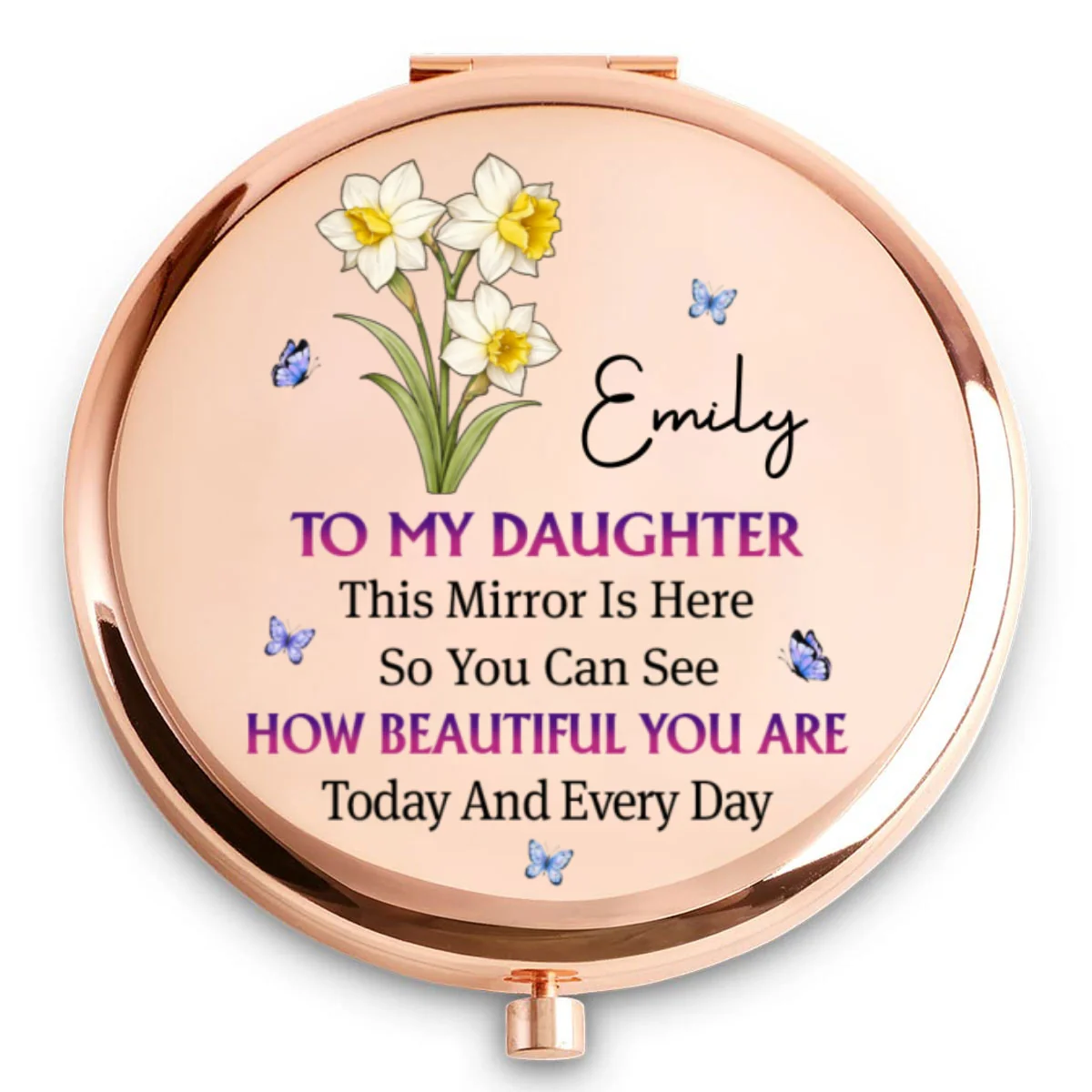 Forever Loved My Daughter - Personalized Custom Compact Mirror - Image 5
