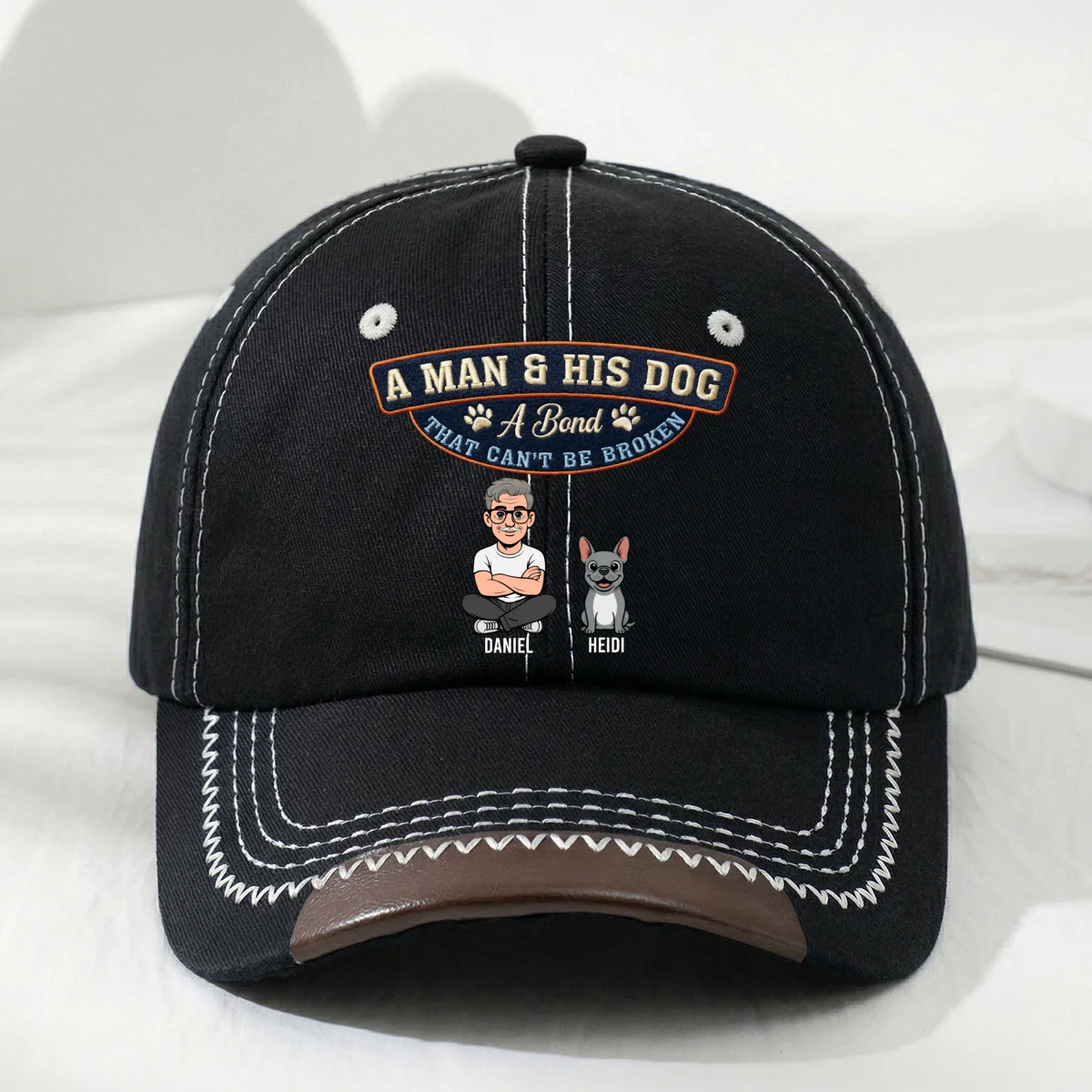 Forever My Dog - Personalized Custom Vintage Soft Baseball Cap - Image 8