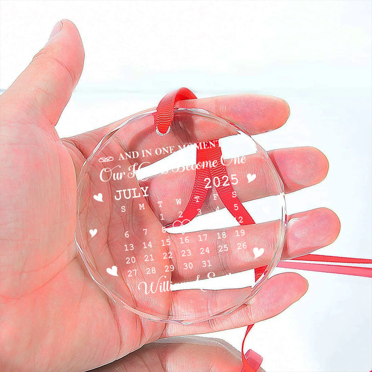 Forever Starts With This Moment - Personalized Custom Glass Ornament - Image 4