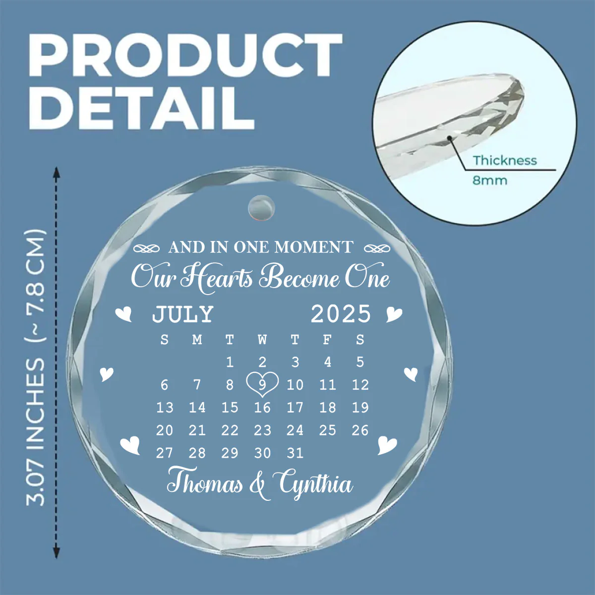 Forever Starts With This Moment - Personalized Custom Glass Ornament - Image 5