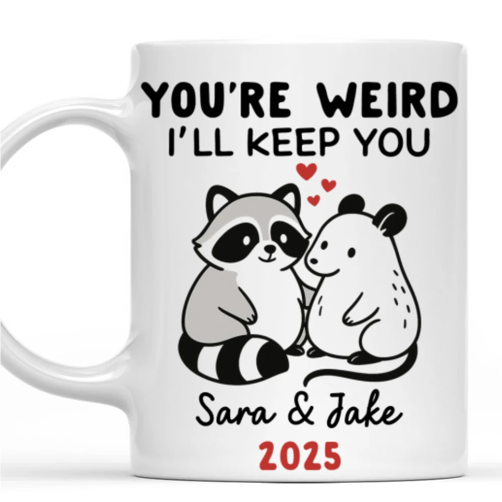 Forever Sticking With My Weirdo - Personalized Custom Coffee Mug - Image 7