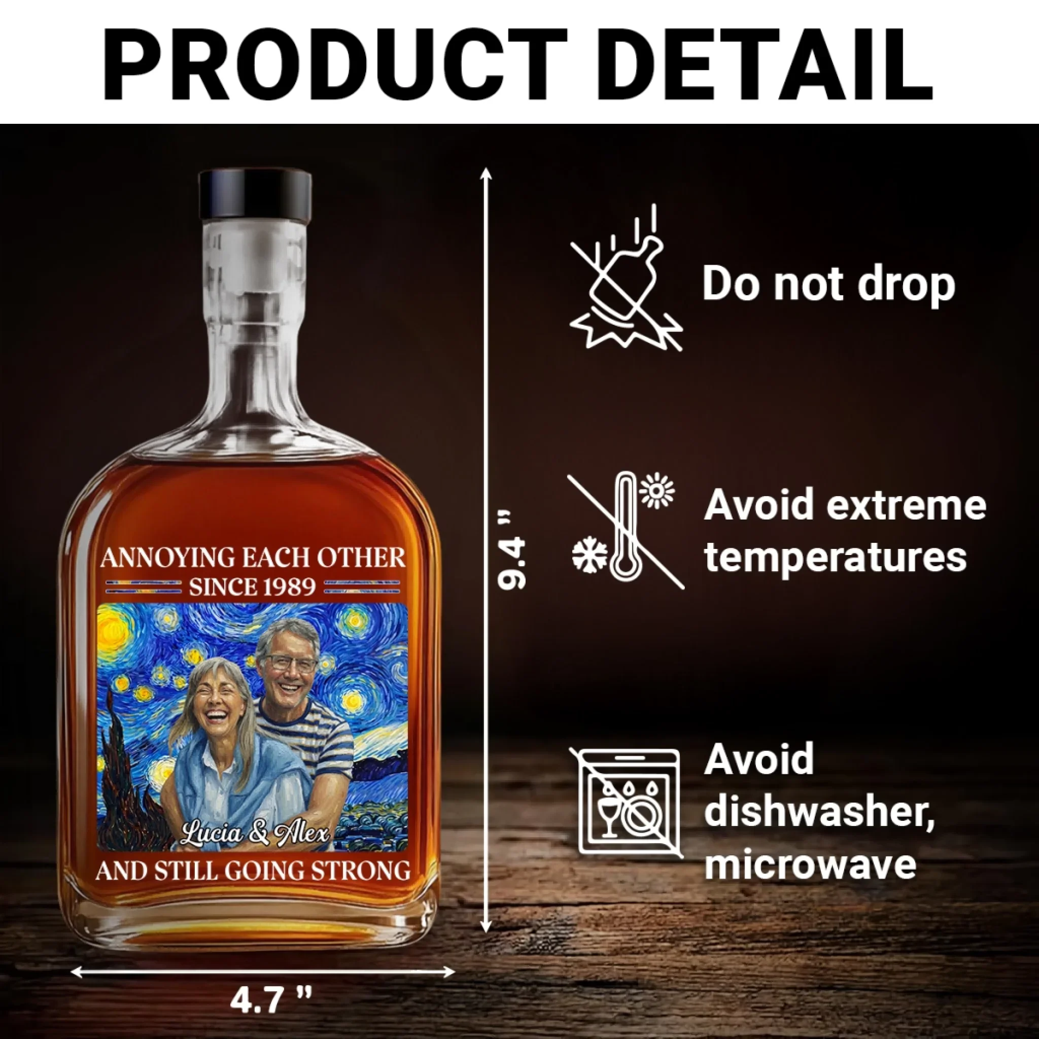 Forever To Go - Personalized Custom Spirits Decanter - Image 5