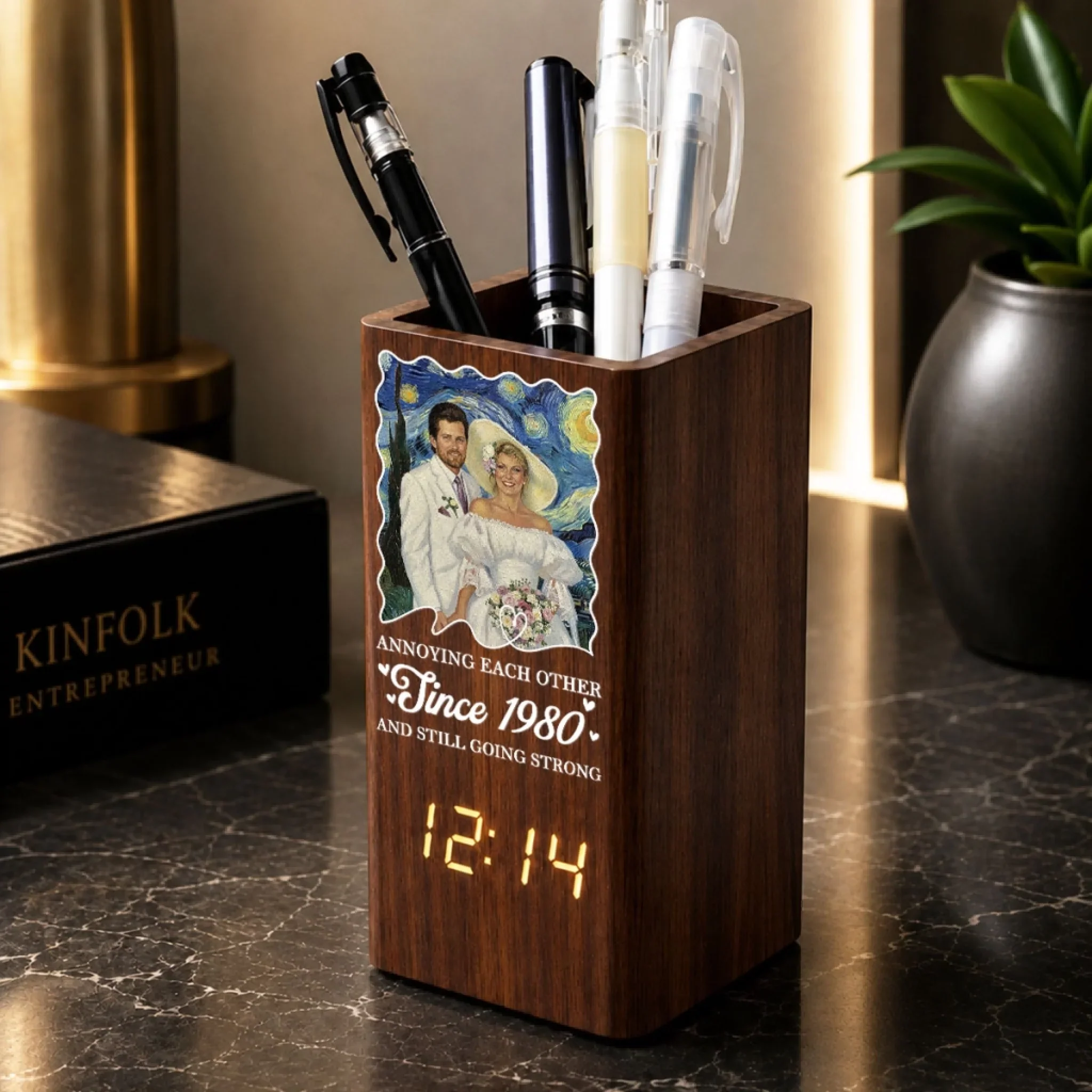 Forever Together - Personalized Custom Pen Holder - Image 3