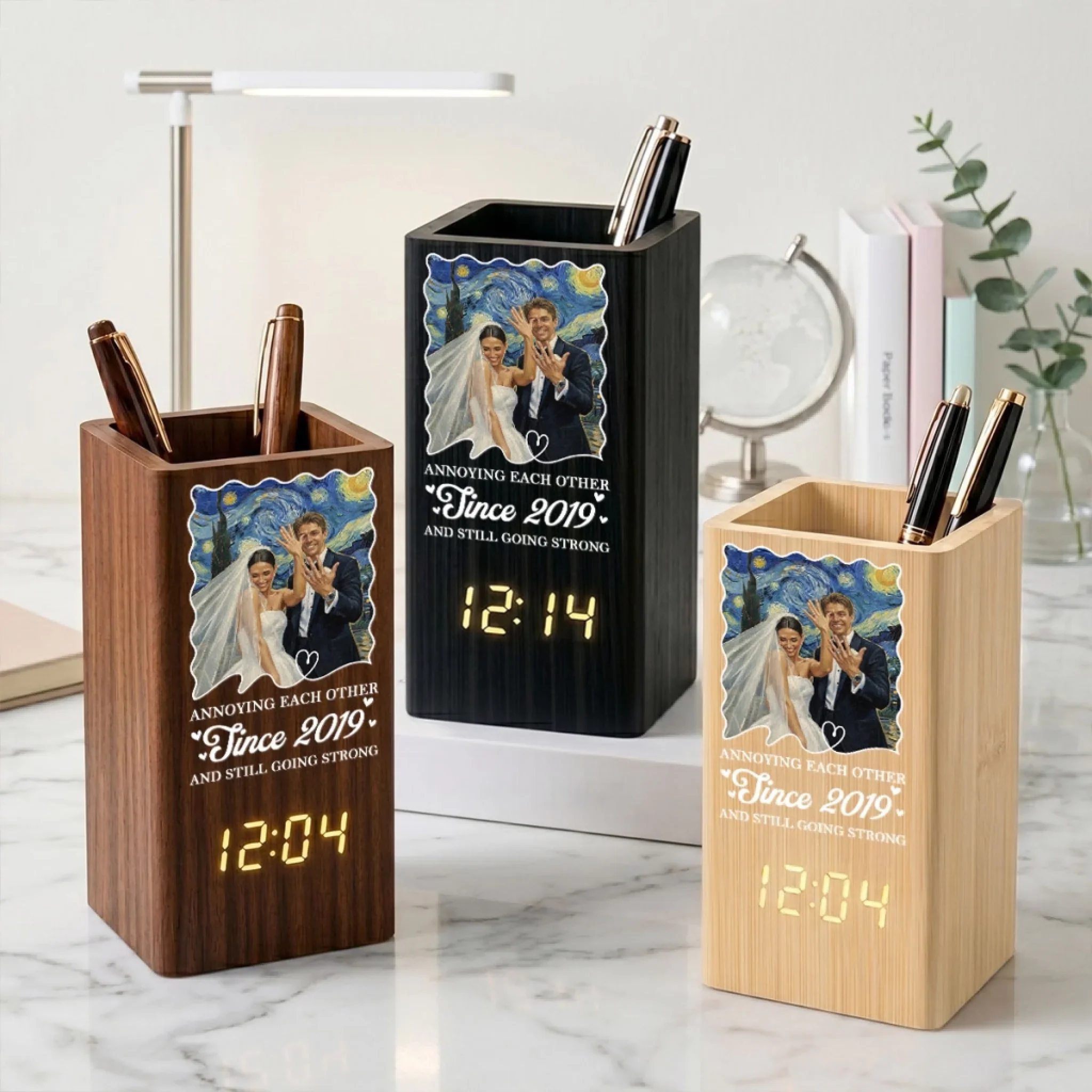 Forever Together - Personalized Custom Pen Holder - Image 4