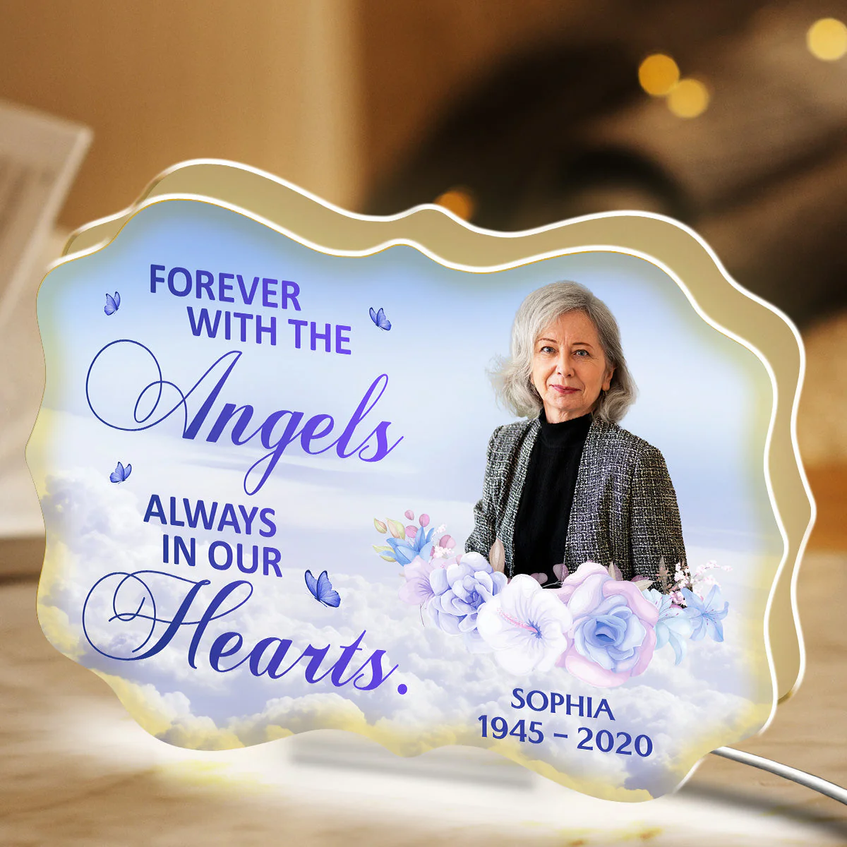 Forever With The Angels - Personalized Custom Light Box - Image 5