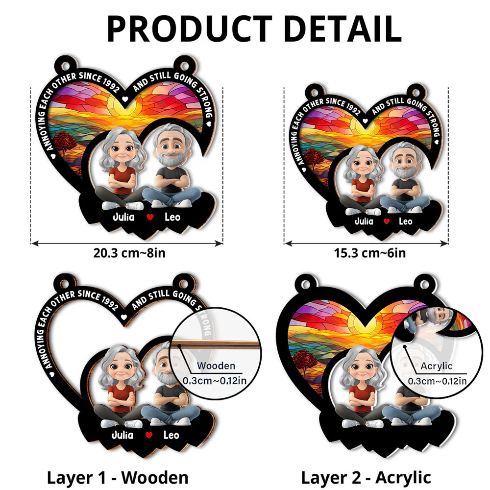 Forever With You - Personalized Custom Suncatcher - Image 4