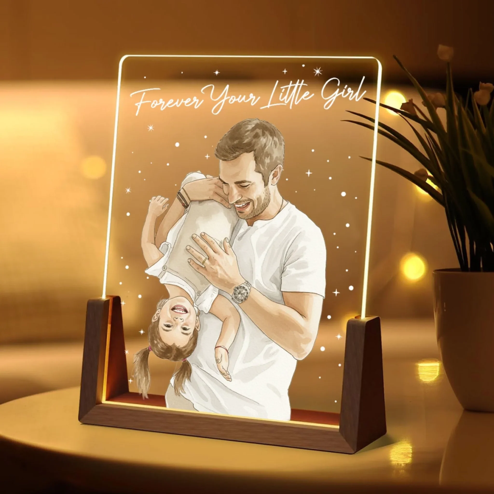 Forever Your Little Girl - Personalized Custom Night Light