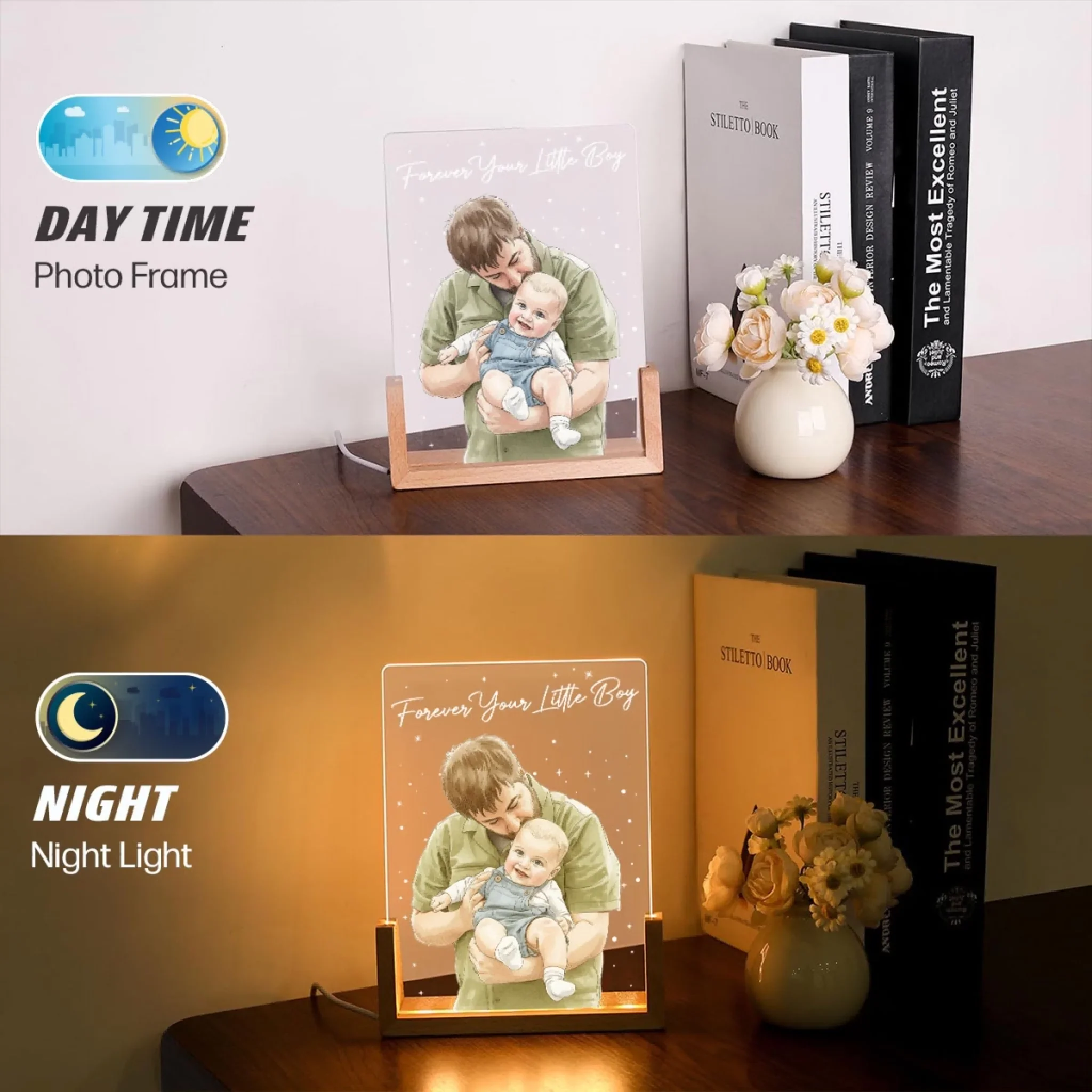 Forever Your Little Girl - Personalized Custom Night Light - Image 3