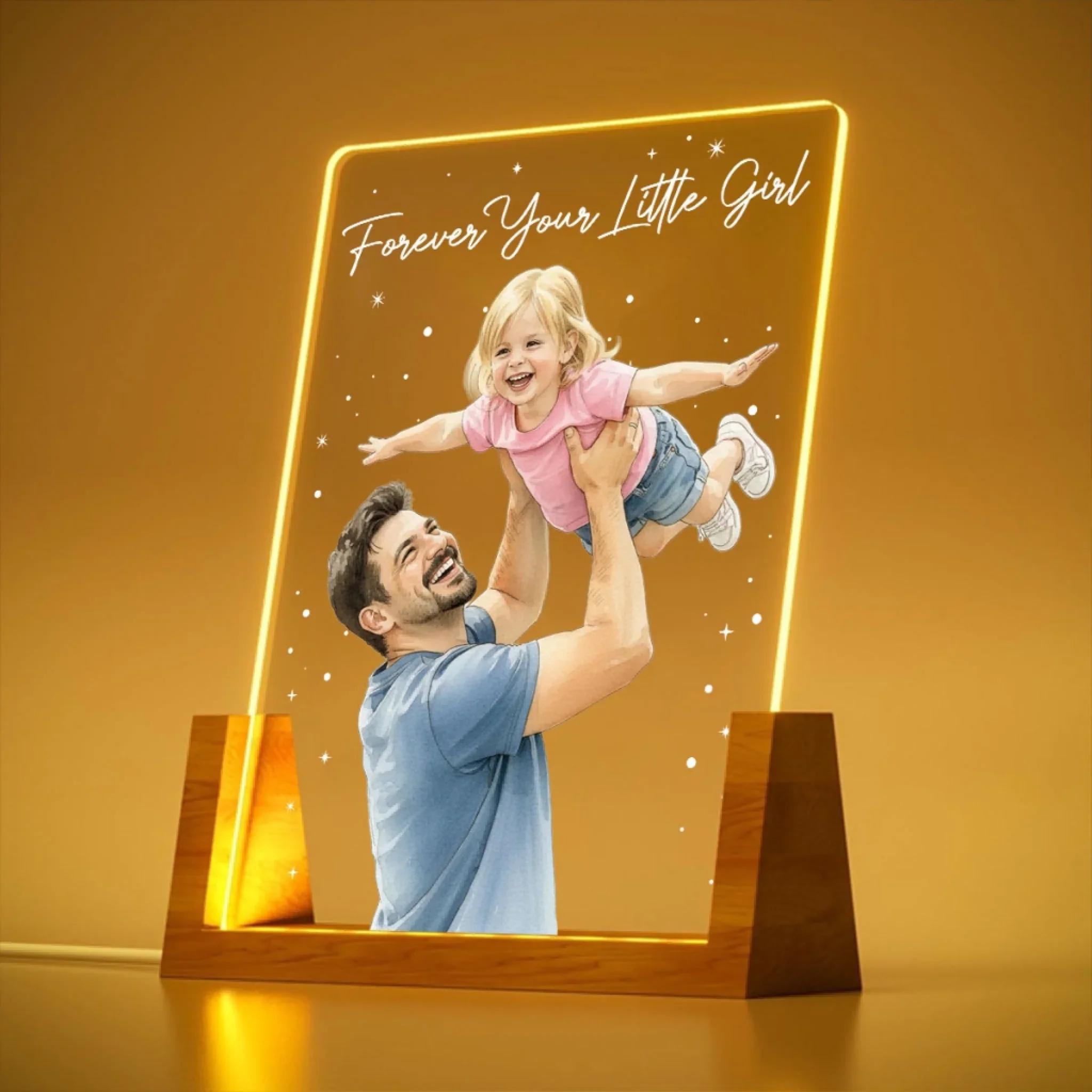 Forever Your Little Girl - Personalized Custom Night Light - Image 5