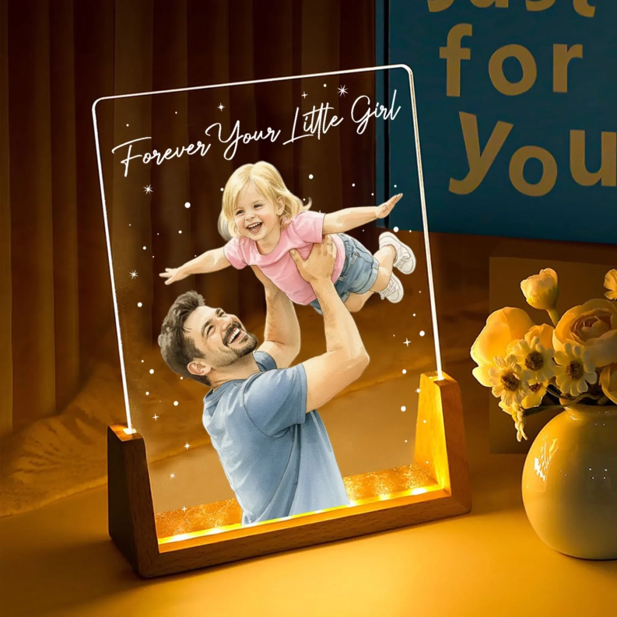 Forever Your Little Girl - Personalized Custom Night Light - Image 6