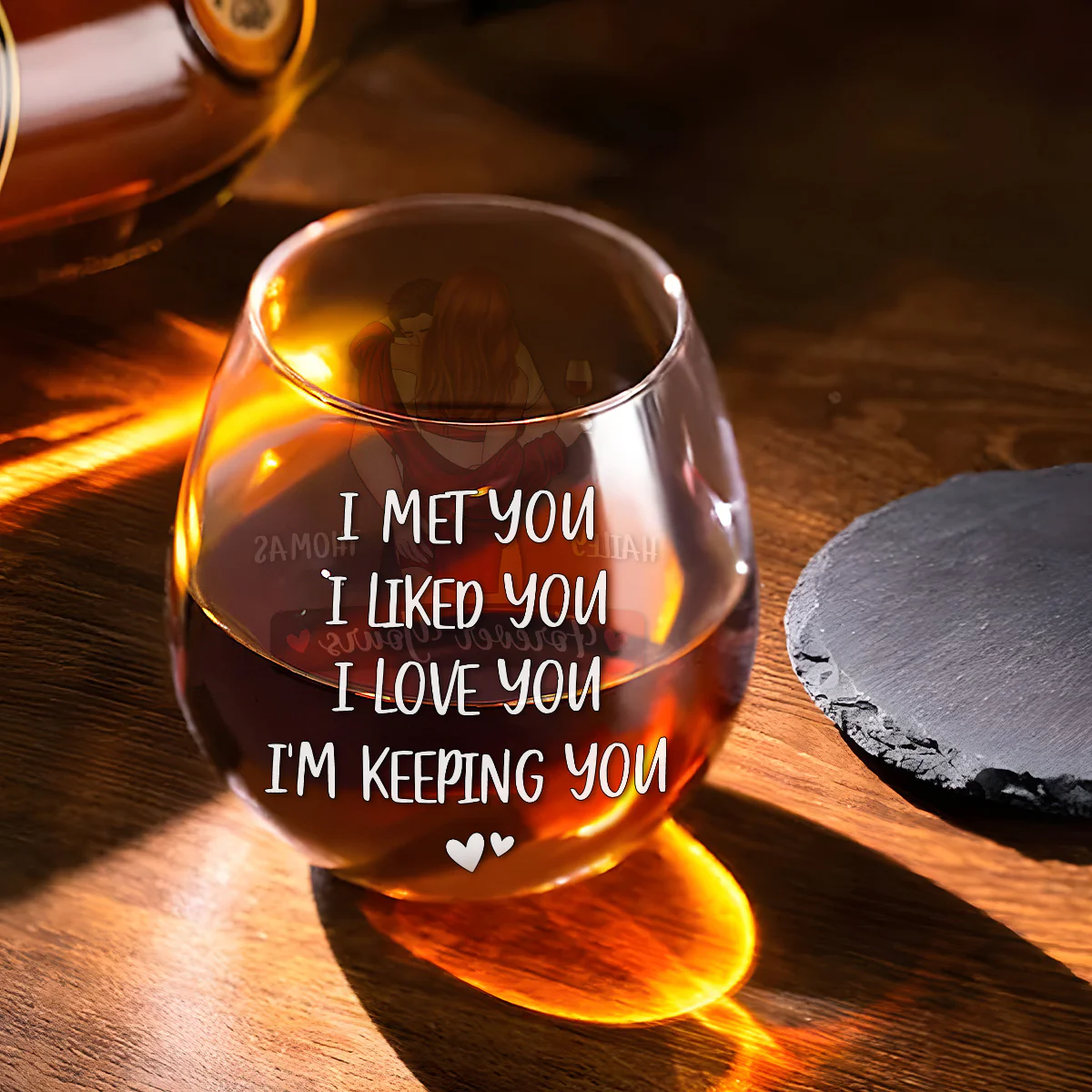 Forever Yours - Personalized Custom Wine Glass - Image 3