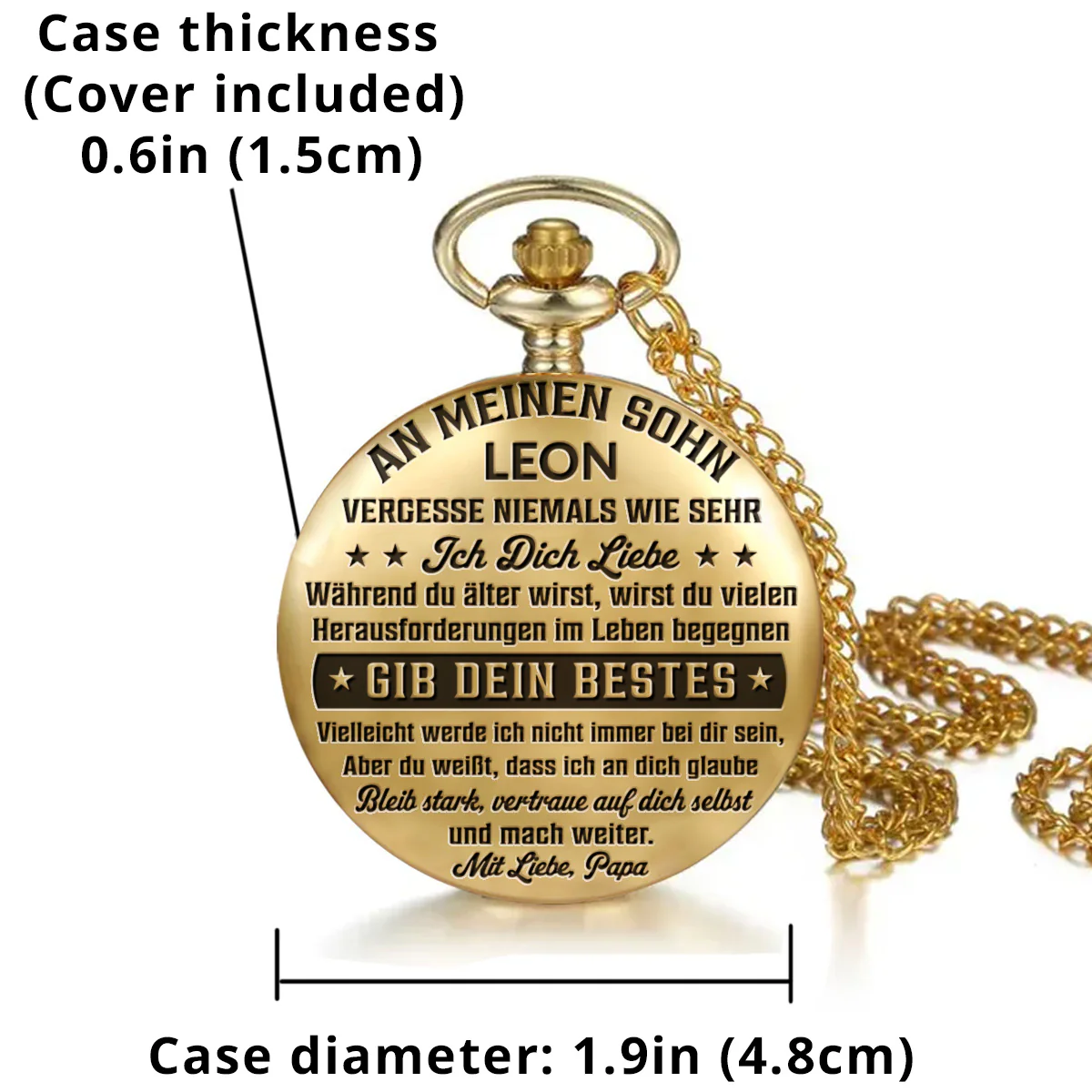 Für Meinen Sohn Ich Glaube An Dich – Personalisierte Individuelle Taschenuhr - Image 5
