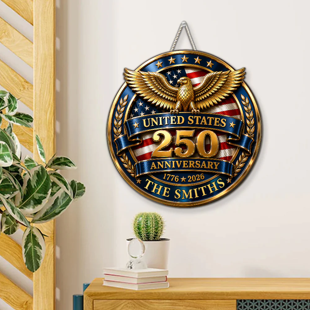Freedom States - Personalized Custom 3D Effect Wood Sign - Image 3