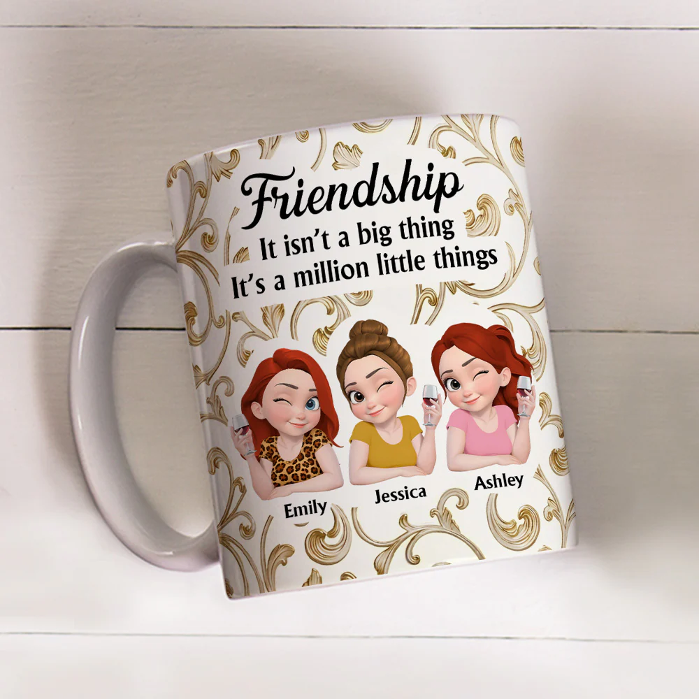 Friend Is A Million Little Things - Personalized Custom Coffee Mug - Image 4