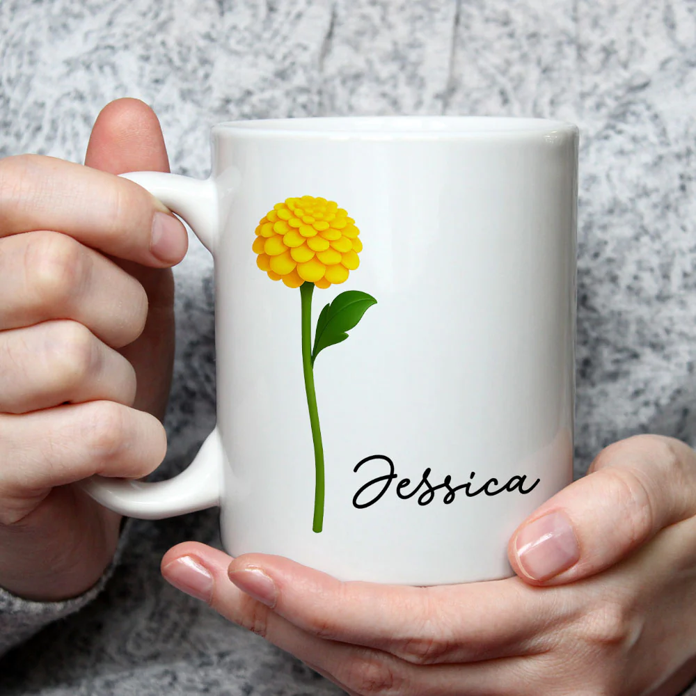 Friends Are Flowers That Never Fade 2 - Personalized Custom Coffee Mug - Image 3