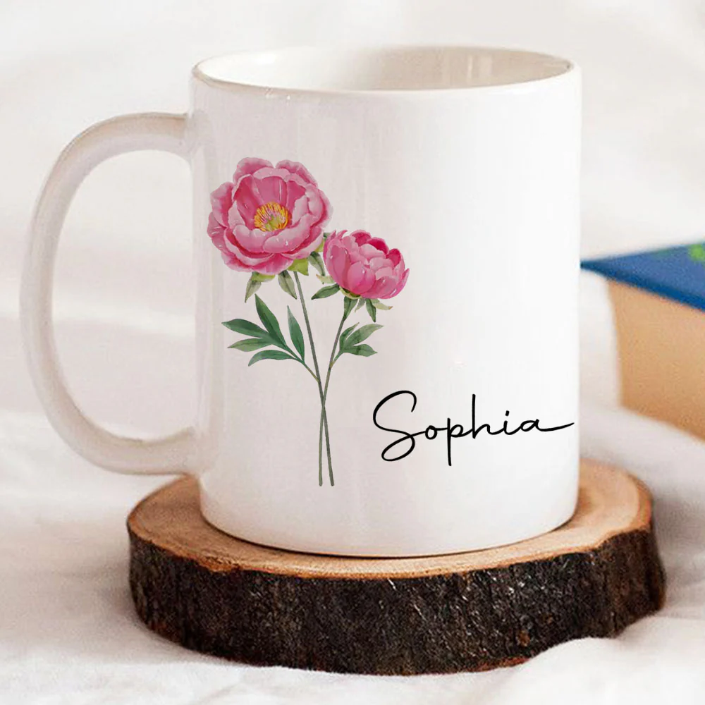 Friends Are Flowers That Never Fade - Personalized Custom Coffee Mug - Image 4