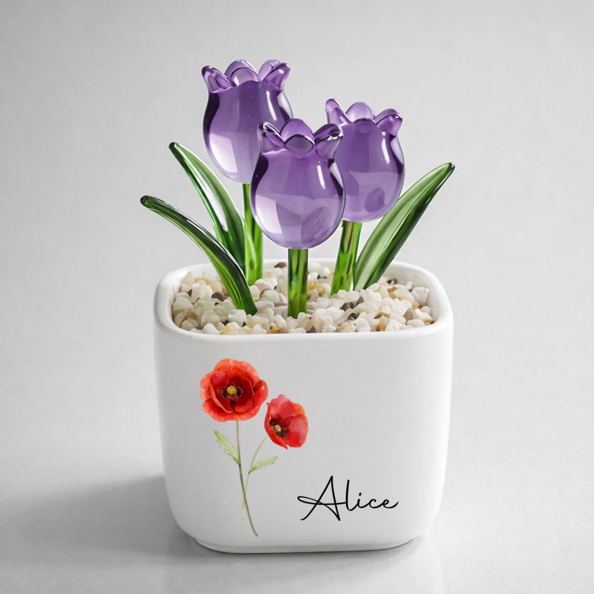 Friends Are Flowers That Never Fade - Personalized Custom Glass Everlasting Tulips - Image 10