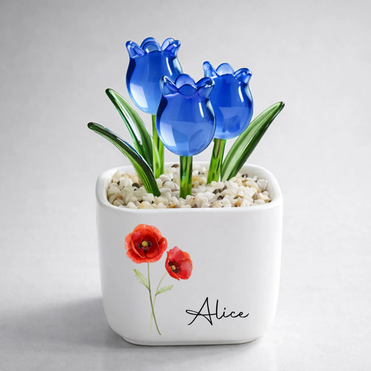 Friends Are Flowers That Never Fade - Personalized Custom Glass Everlasting Tulips - Image 8