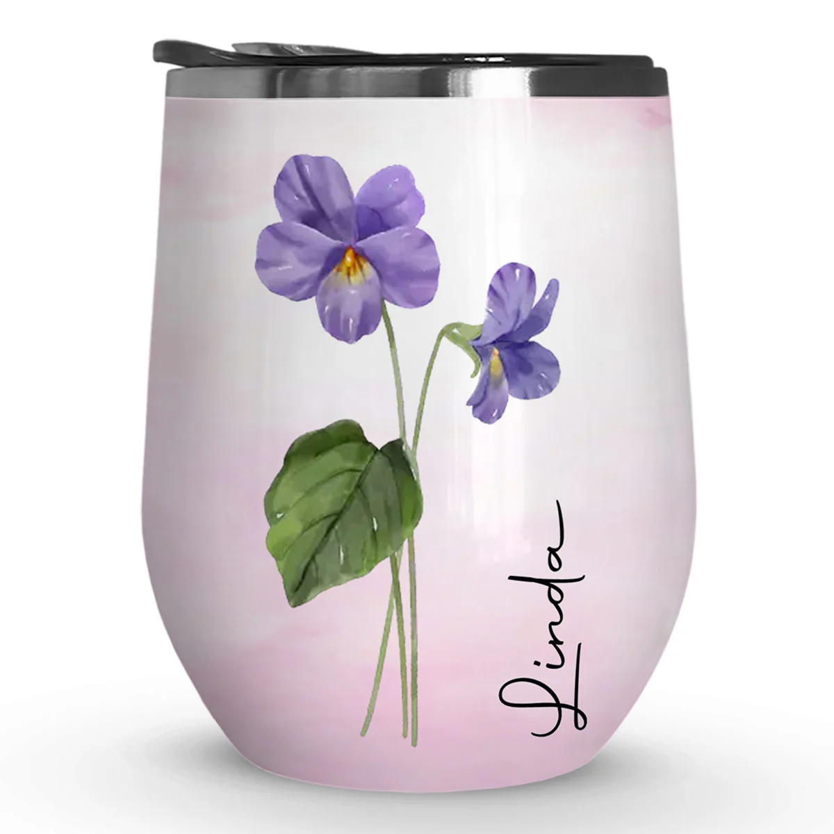 Friends Are Flowers That Never Fade - Personalized Custom Wine Tumbler - Image 5