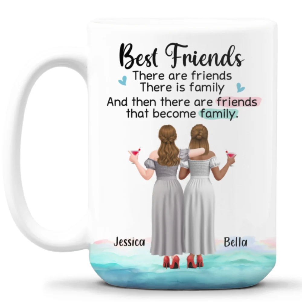 Friends Become Family - Personalized Custom Coffee Mug - Image 7
