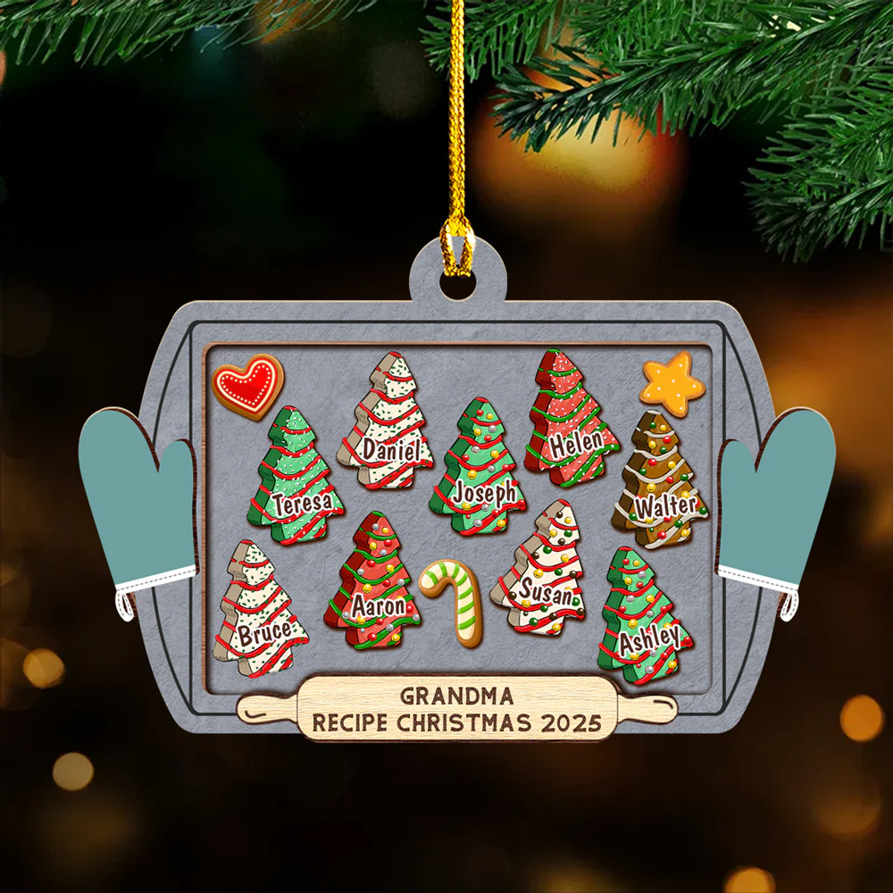 Friends Forever Christmas 2025 Candy - Personalized Custom 3D Inflated Effect Ceramic Ornament - Image 5