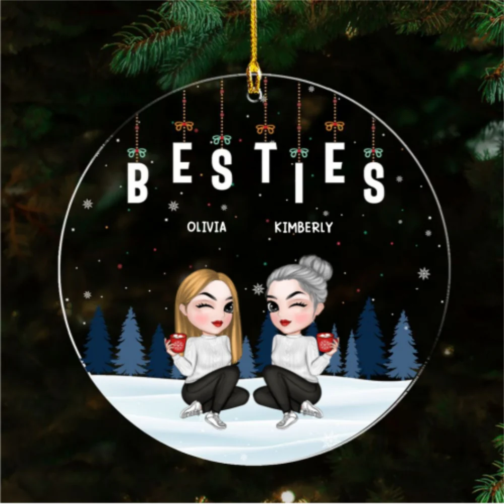 Friends Forever - Personalized Custom Acrylic Ornament - Image 5