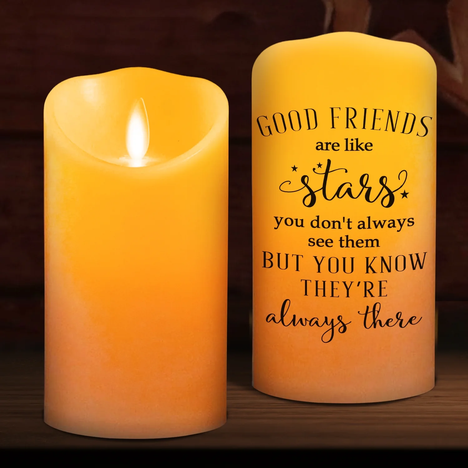 Friends Like Stars - Personalized Custom LED Candle - Image 12
