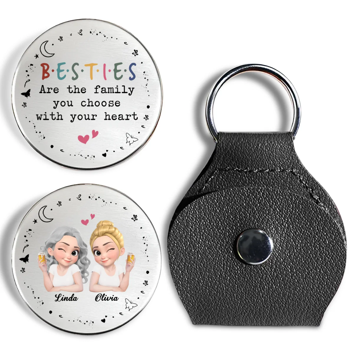 Friends My True Family - Personalized Custom Pocket Hug - Image 7