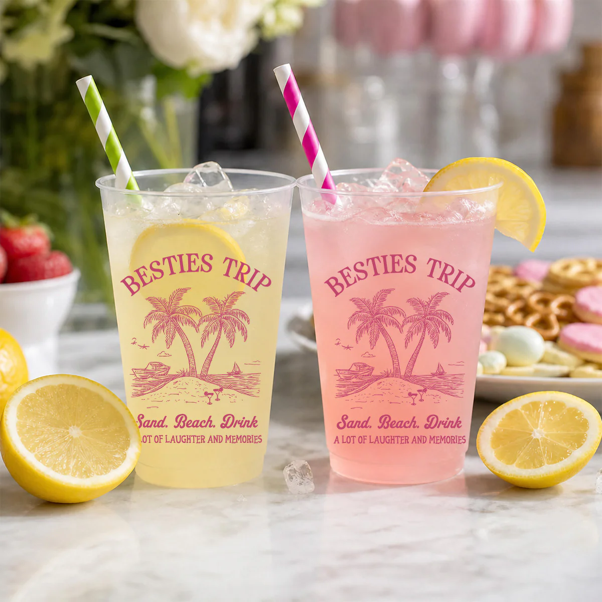 Friends Trip - Personalized Custom Frosted Cup - Image 3