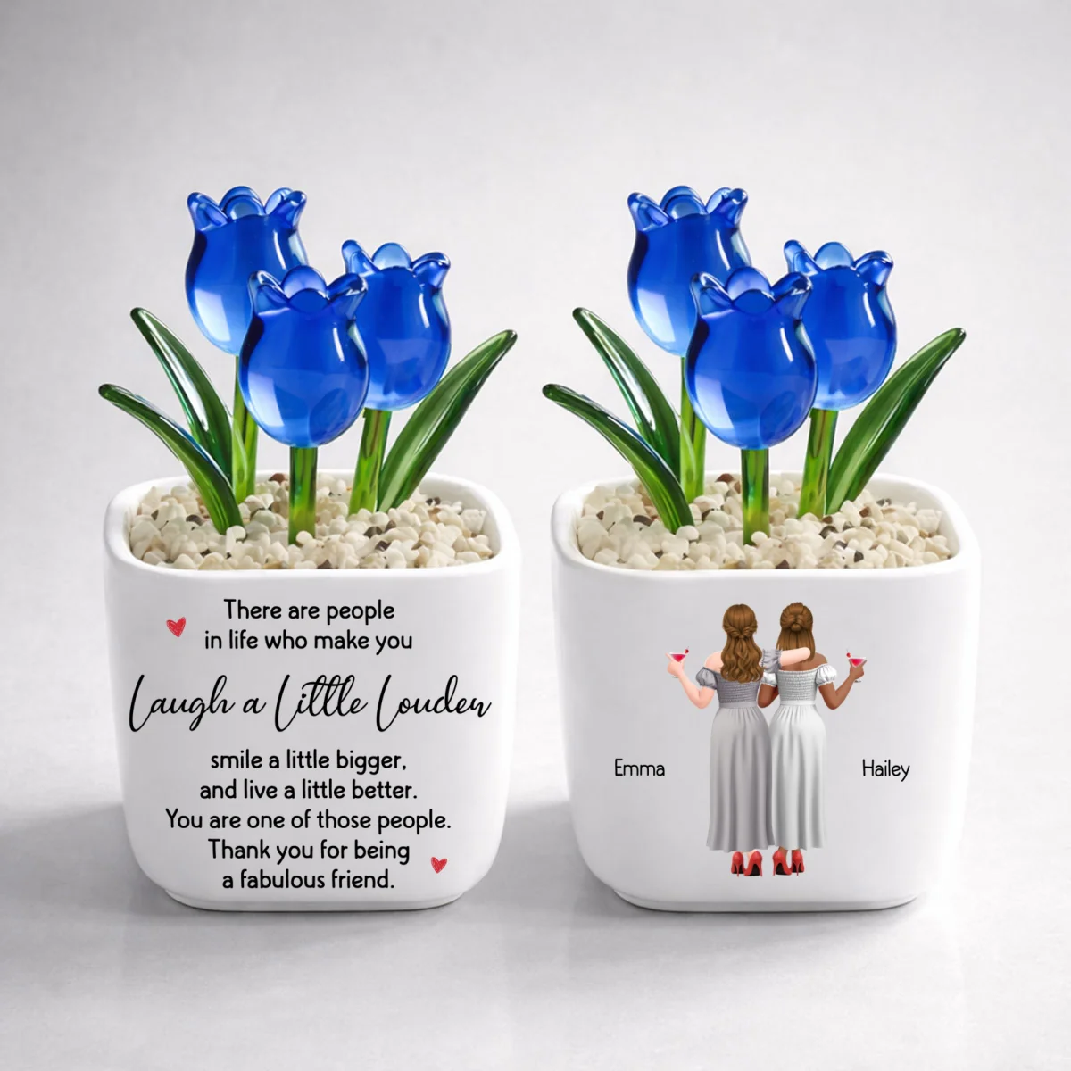 Friends Who Shine - Personalized Custom Glass Everlasting Tulips - Image 9