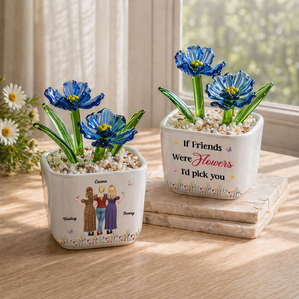 Friendship Blooms - Personalized Custom Glass Birth Month Flower