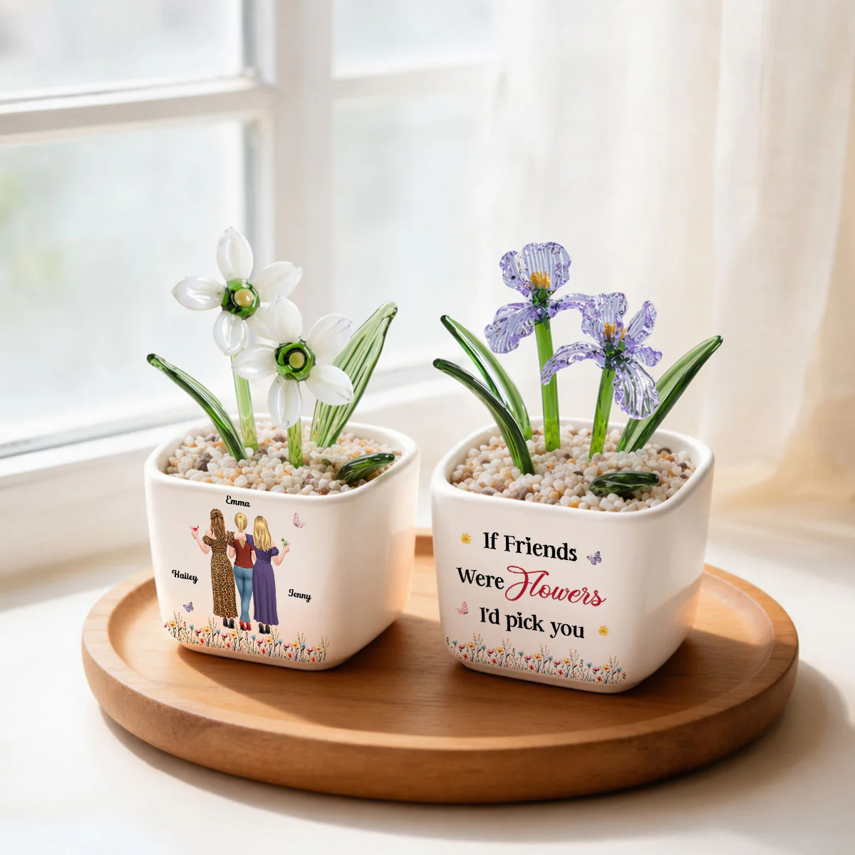 Friendship Blooms - Personalized Custom Glass Birth Month Flower - Image 5