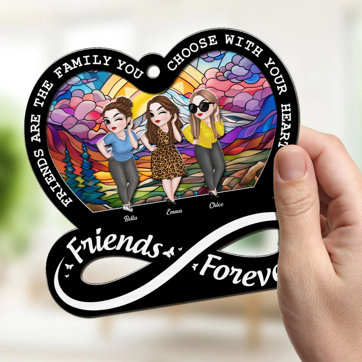 Friendship Forever - Personalized Custom Suncatcher - Image 2