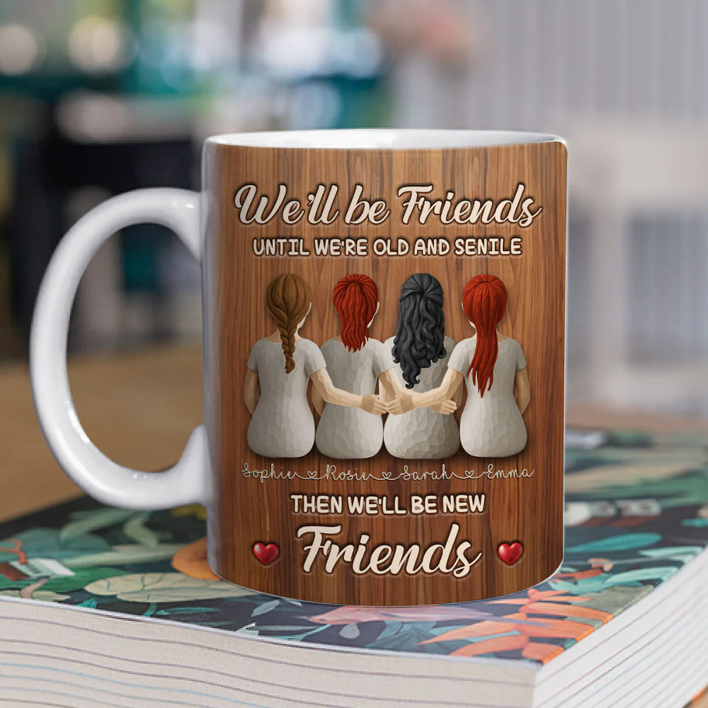 Friendship On Repeat - Personalized Custom Coffee Mug - Image 2
