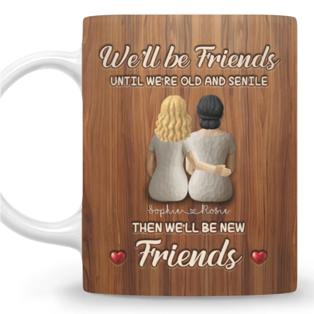 Friendship On Repeat - Personalized Custom Coffee Mug - Image 6