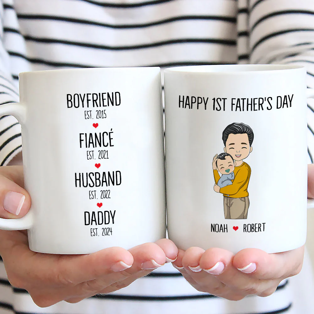 From Boyfriend To Father - Personalized Custom Coffee Mug - Image 4