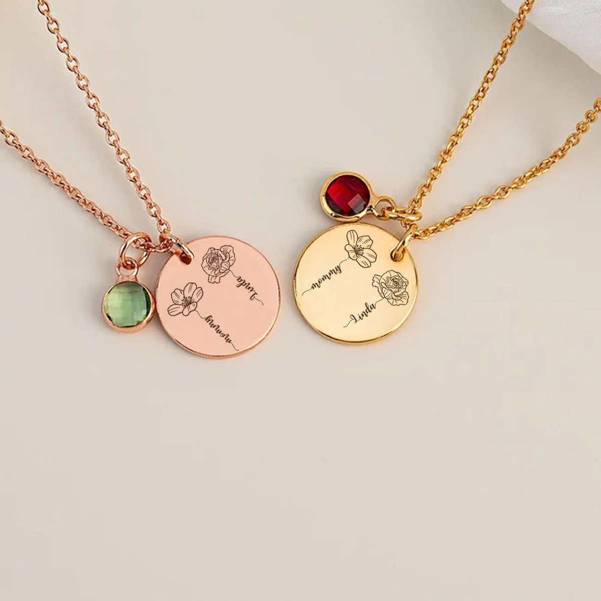 From Daughter To Forever Friend - Personalized Custom Birthstone Necklace With Message Card - Image 5
