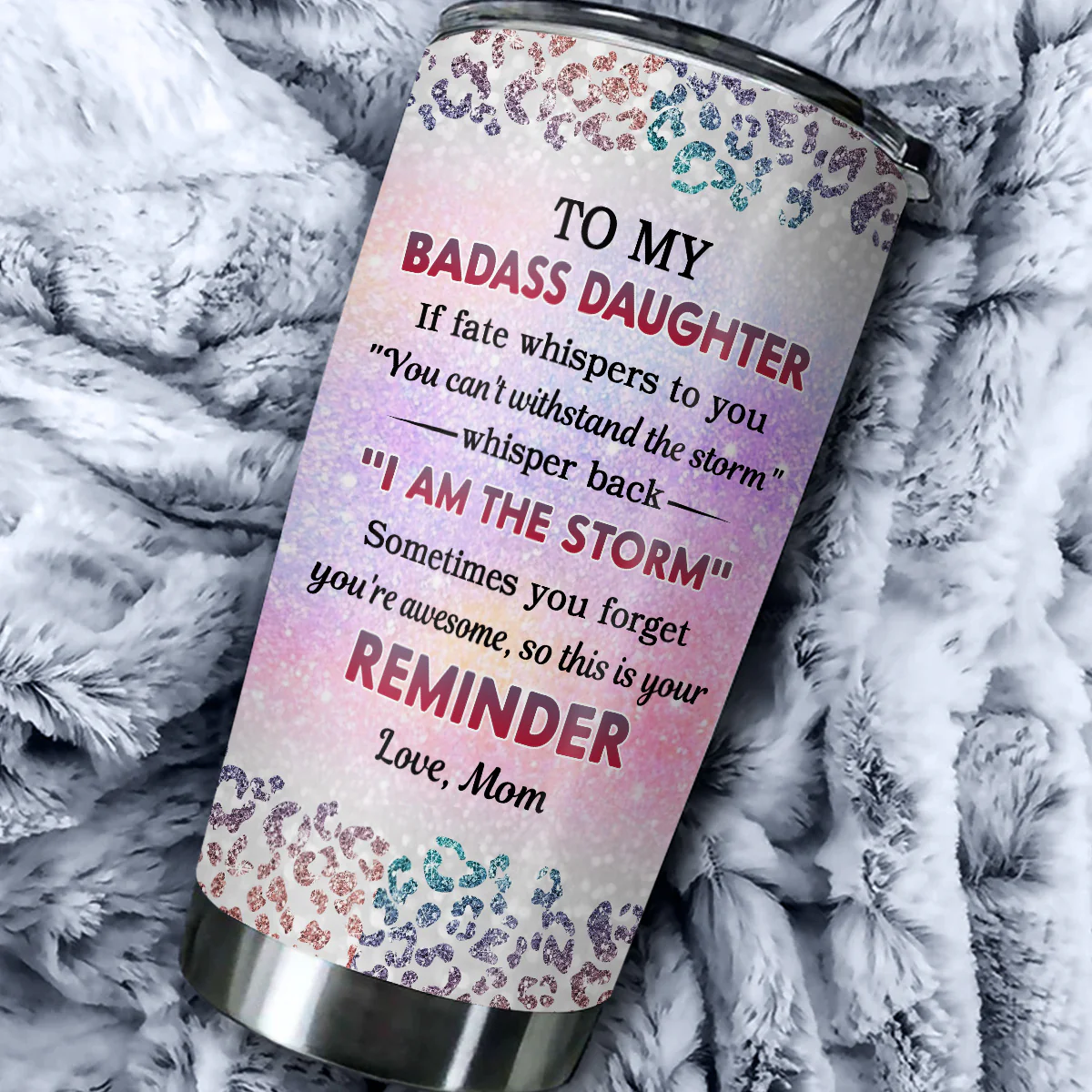 From Mom To Badass Daughter - Personalized Custom Tumbler - Image 5