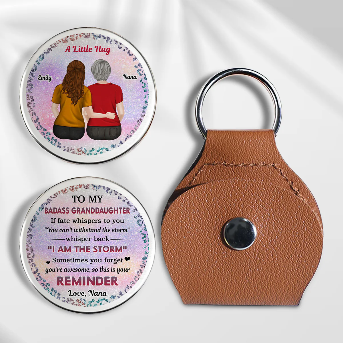 From Mum To Badass Daughter - Personalized Custom Pocket Hug - Image 5