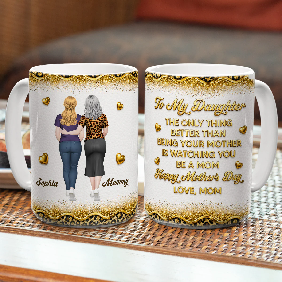 From My Heart To Yours - Personalized Custom 3D Effect Mug - Image 5