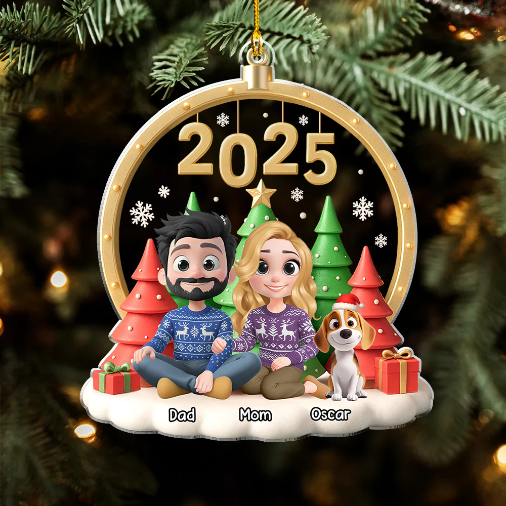 From Now Always Us - Personalized Custom Acrylic Ornament - Image 2