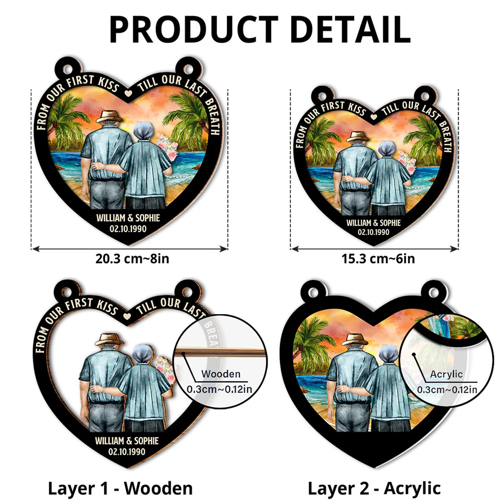 From Our First Kiss - Personalized Custom Suncatcher - Image 4