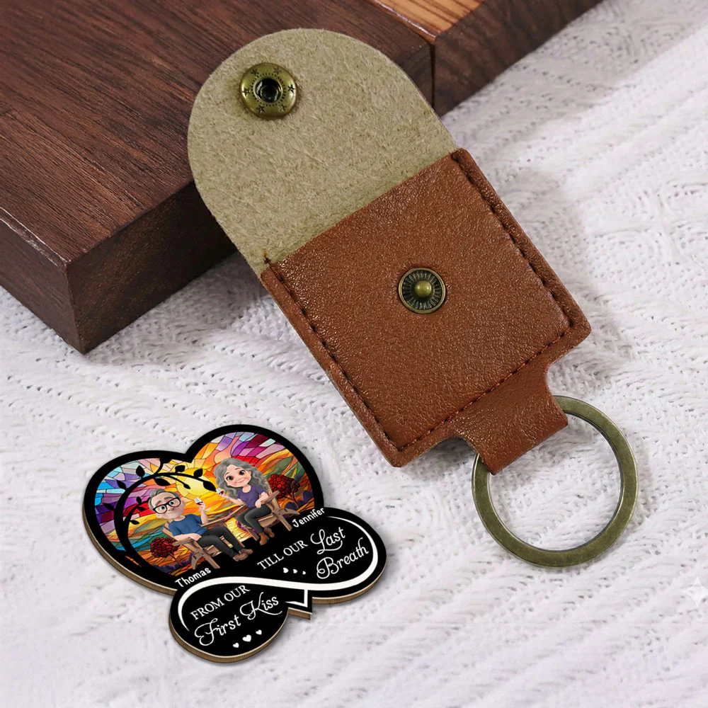 From Our First Kiss - Personalized Custom Wooden Pocket Hug - Image 2