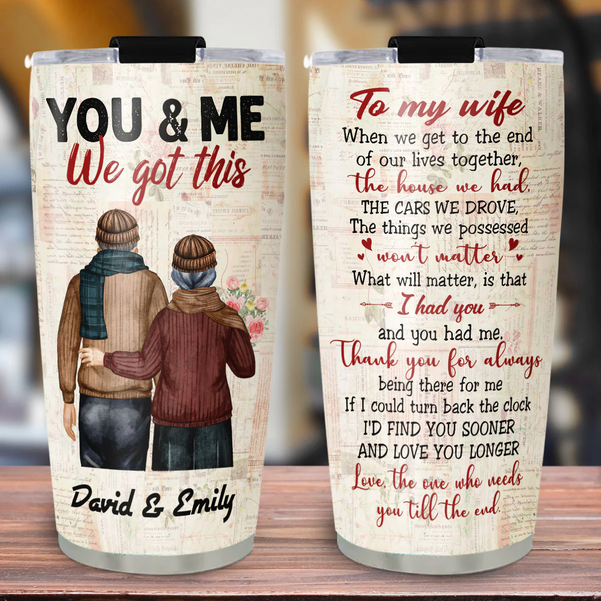 From The One Who Needs You - Personalized Custom Tumbler - Image 3