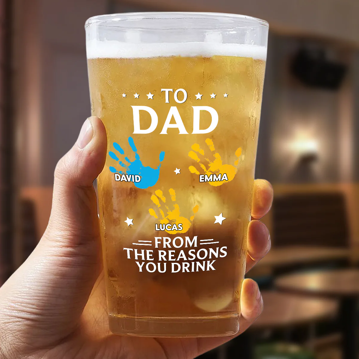 From The Reasons You Drink - Personalized Custom Beer Glass - Image 4